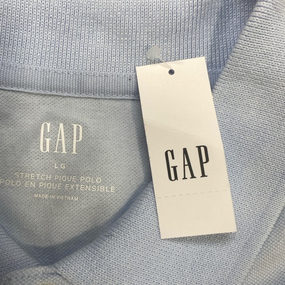 GAP Blue Polo Shirt Classic Short Sleeve - Picture 6 of 8